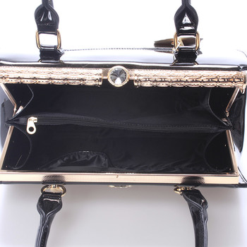 Dámská lakovaná černá kabelka - Jessica