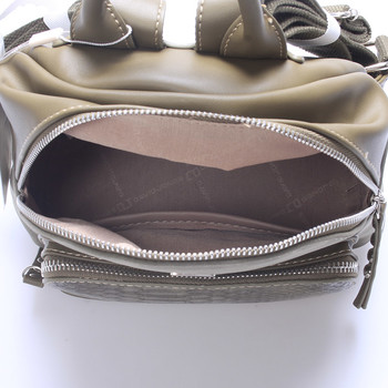 Moderný menší batôžtek pre ženy khaki - David Jones Sakar