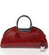 Dámska oválna červeno čierna kožená spoločenská kabelka - ItalY Yevgeny
