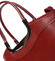 Červená kožená kabelka do ruky ItalY Stefanie