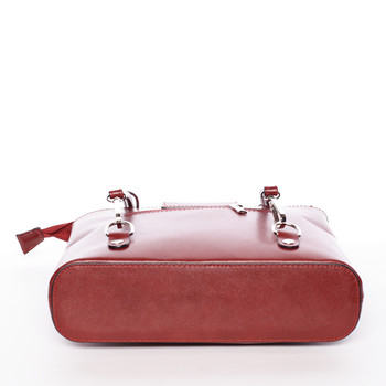 Unikátna dámska kožená kabelka/batoh červená - ItalY Zephyr