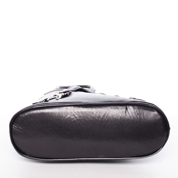 Dámsky originálny kožený čierny batoh - ItalY Zenina