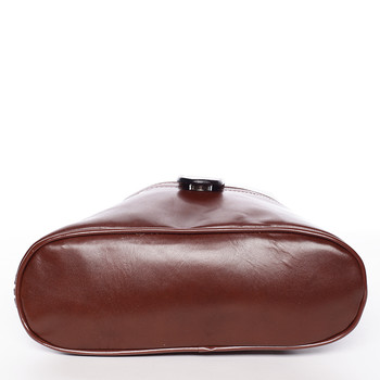 Dámsky originálny kožený hnedý batoh - ItalY Zenina