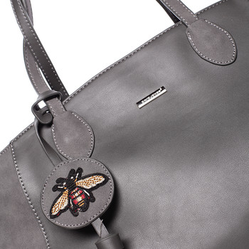 Nadčasová šedá kabelka cez plece - David Jones Shelby