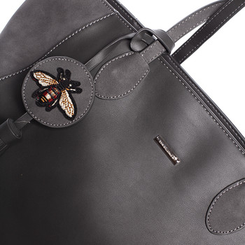 Nadčasová šedá kabelka cez plece - David Jones Shelby