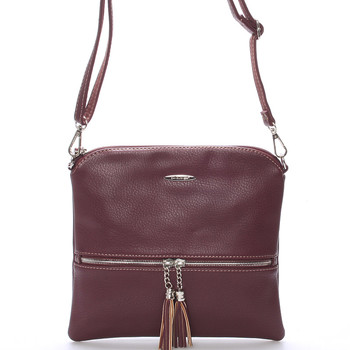 Originálna dámská crossbody kabelka vínová - David Jones Sanna