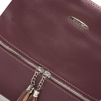 Originálna dámská crossbody kabelka vínová - David Jones Sanna