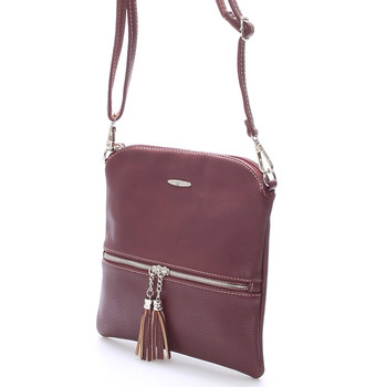 Originálna dámská crossbody kabelka vínová - David Jones Sanna