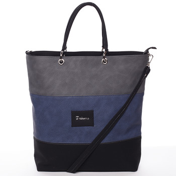 Dámska elegantná kabelka šedo modro čierna - Delami Patricia
