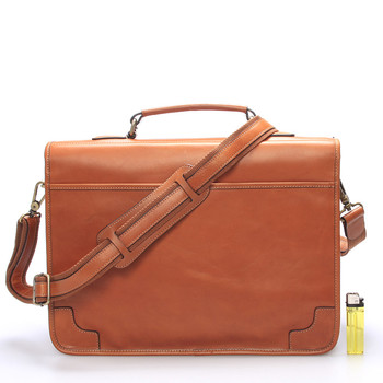 Luxusná kožená aktovka koňaková - Gerard Henon Harman