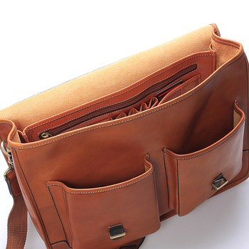 Luxusná kožená aktovka koňaková - Gerard Henon Harman