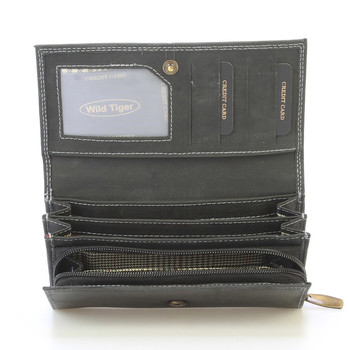Dámska kožená peňaženka čierna - WILD Haemon