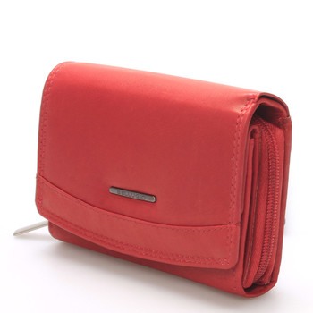 Štýlová kožená dámska peňaženka červená - Bellugio Smith