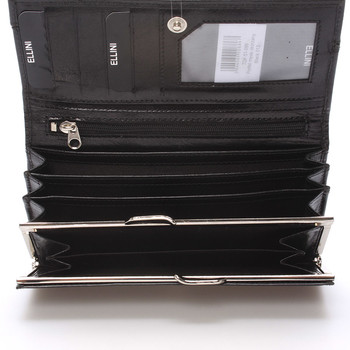 Luxusne elegantná kožená čierna peňaženka - Ellina Griffin