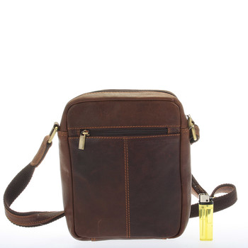 Perfektná pánska hnedá kožená taška - SendiDesign Halir
