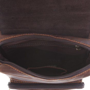 Luxusná kožená pánska taška hnedá - Sendi Design Heliodoros