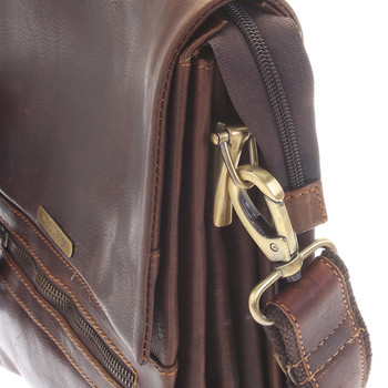 Kvalitná pánska kožená taška hnedá - Sendi Design Hektor