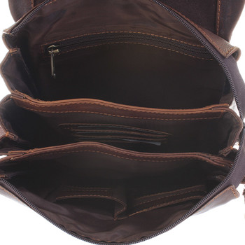 Kvalitná pánska kožená taška hnedá - Sendi Design Hektor