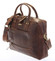 Luxusná kvalitná kožená cestovná taška hnedá - Sendi Design Hero