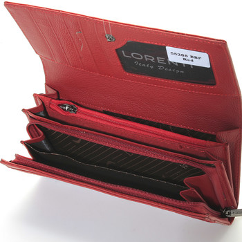 Dámska červená kožená peňaženka - Lorenti Chiara