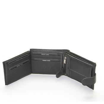 Pánska čierna kožená peňaženka - Sendi Design Hunter