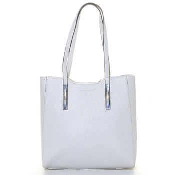 Dámska svetlo šedá kabelka cez plece - David Jones Wiktoria