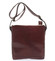 Hnedá elegantná crossbody kožená taška - Delami 1172