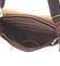 Hnedá štýlová crossbody kožená taška - Delami 1246