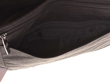 Kvalitná nylonová taška na notebook sivá - Enrico Benetti Jason