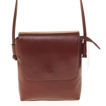 Dámska kožená crossbody kabelka hnedá - ItalY Tamia