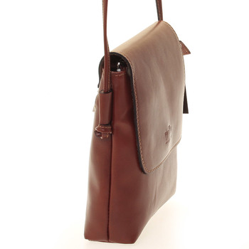 Dámska kožená crossbody kabelka hnedá - ItalY Tamia