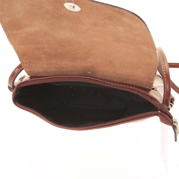 Dámska kožená crossbody kabelka hnedá - ItalY Tamia