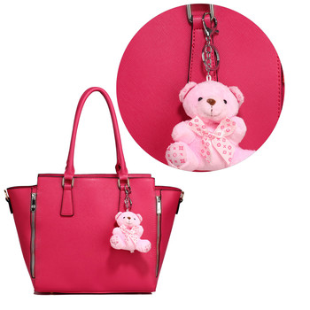 Prívesok na kabelku ružový - medvedík