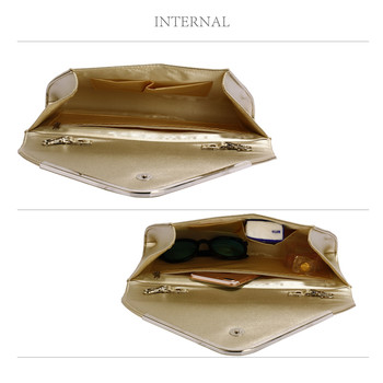 Elegantná zlatá listová kabelka - LS Fashion Ilaria