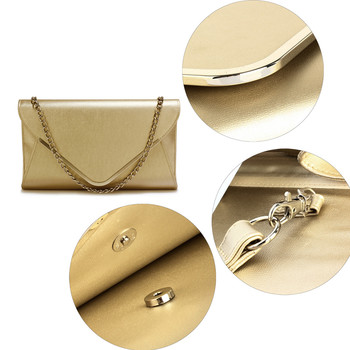 Elegantná zlatá listová kabelka - LS Fashion Ilaria