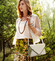 Elegantná strieborná listová kabelka - LS Fashion Ilaria
