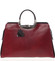 Dámska väčšia červeno čierna kožená spoločenská kabelka - ItalY Yanny
