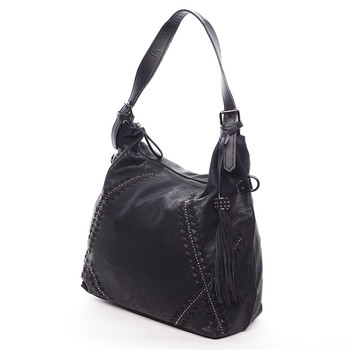 Originálna dámska čierna kabelka s odleskem- MARIA C Gelasia