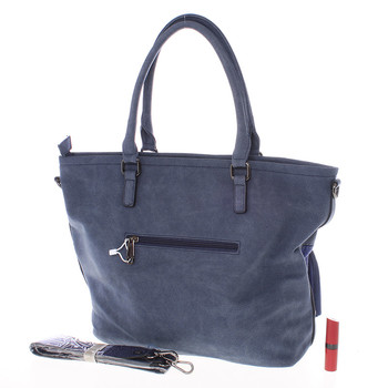 Veľká módna dámska modrá kabelka cez rameno - MARIA C Gamma