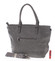 Veľká módna dámska šedá kabelka cez rameno - MARIA C Gamma