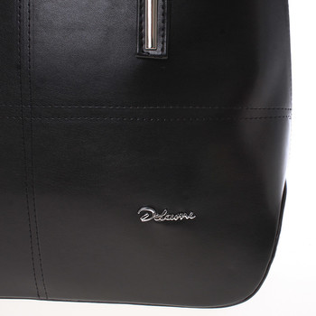 Dámska luxusná kabelka cez rameno čierna - Delami Leonela