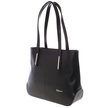 Dámska luxusná kabelka cez rameno čierna - Delami Leonela