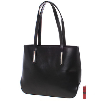 Dámska luxusná kabelka cez rameno čierna - Delami Leonela