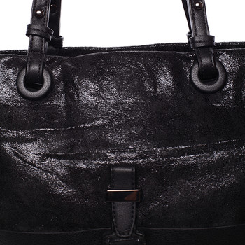 Trendy dámska kabelka cez rameno čierna - MARIA C Kalish