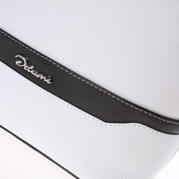 Elegantná dámska kabelka bielo čierna saffiano - Delami Samanta