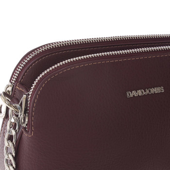 Jedinečná crossbody kabelka vínová - David Jones Isis