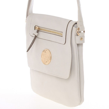 Módna dámska crossbody kabelka krémovo šedá - David Jones Azarrine