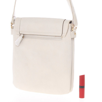 Módna dámska crossbody kabelka krémovo šedá - David Jones Azarrine