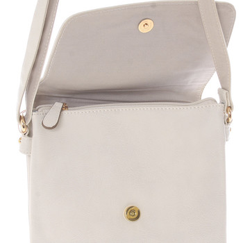 Módna dámska crossbody kabelka krémovo šedá - David Jones Azarrine