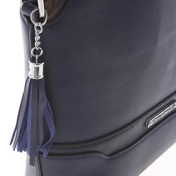 Elegantná tmavo modrá crossbody kabelka s príveskom - Silvia Rosa Kait